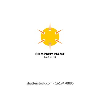 Abstract Sun Logo Design Template