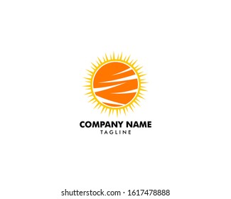 Abstract Sun Logo Design Template