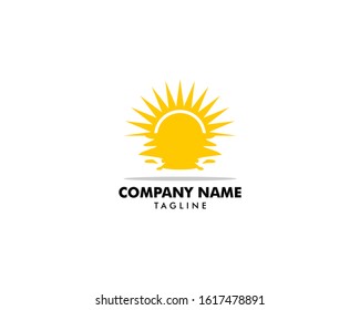Abstract Sun Logo Design Template