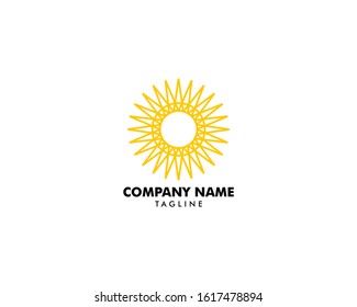 Abstract Sun Logo Design Template