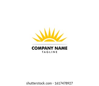 Abstract Sun Logo Design Template