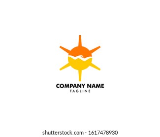 Abstract Sun Logo Design Template