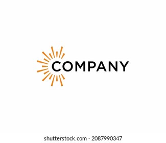 Abstract sun logo design template. Geometric sign. Universal energy tech vector icon