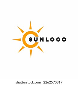 Abstract Sun Logo Design Template