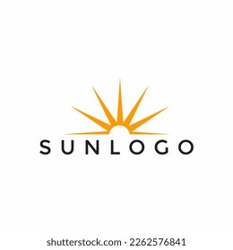 Plantilla de diseño del logotipo de Sun abstract