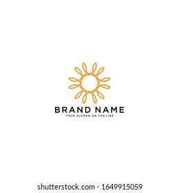 abstract sun logo design vector template