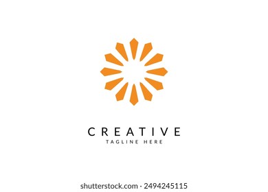 Abstrakte Sun Logo Design Vektorgrafik