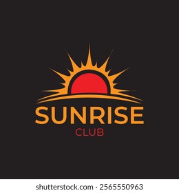 Abstract Sun Logo. Geometric Lines Half of Sunburst with Colors and Black White Style isolated on Dual Background. Flat Vector Logo