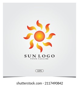 abstract sun  logo premium elegant template vector eps 10