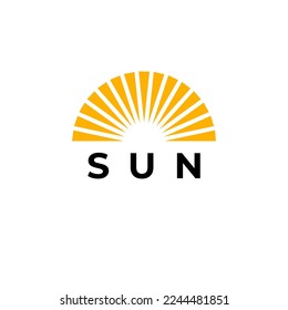 Abstract sun logo shining brightly
