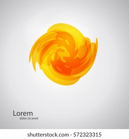 Abstract sun logo template. 