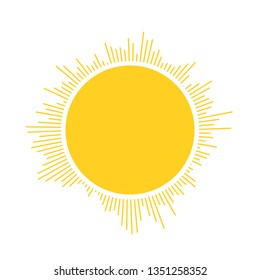 abstract sun logo template with different rays, geometric shapes design, vector illustration isolated