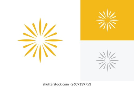 abstract sun logo vector design template