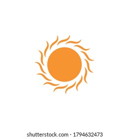 Abstract sun logo. Vector sun icon. Stock illustration.