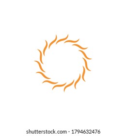 Abstract sun logo. Vector sun icon. Stock illustration.