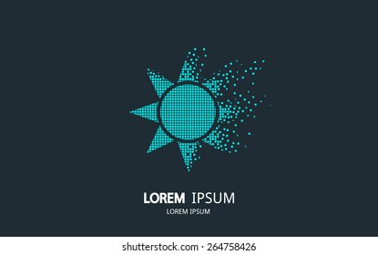 Abstract sun logo. Vector logotype design.