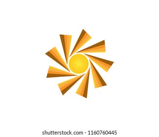 Abstract sun logo vector template