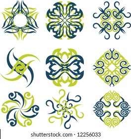 Abstract sun logos