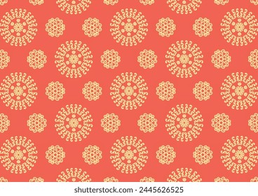 Abstract Sun Medalian Seamless Pattern