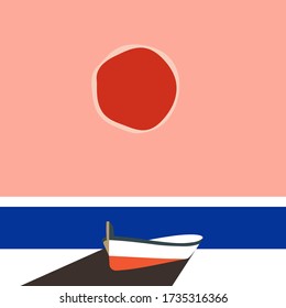  abstract sun, minimal  sun, Sunset vector 