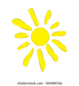 Abstract sun on a white background vector illustration