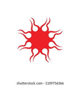 abstract sun rays design logo vector