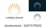 Abstract sun rays logo design