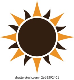 Abstract sun with rays for solar energy