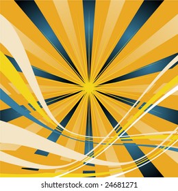 Abstract sun rays vector illustration