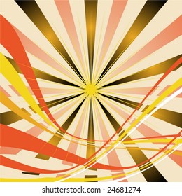 Abstract sun rays vector illustration