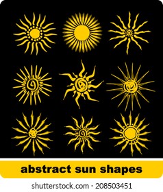 abstract sun shapes 