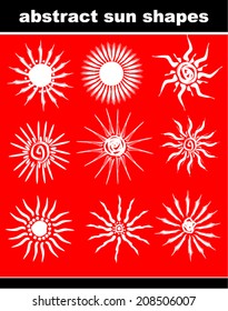 abstract sun shapes