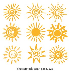 Abstract Sun Shapes