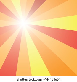 Abstract sun shining light beam vector graphic design for background