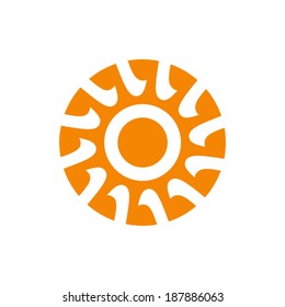 Abstract sun sign Branding Identity Corporate vector logo design template Isolated on a white background