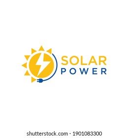 abstract sun solar energy logo template vector illustration