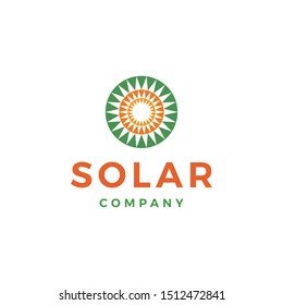 Abstract Sun solar  logo template