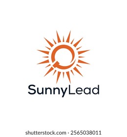 abstract sun solar summer sunset sunrise sunlight sunshine season logo design graphic vector