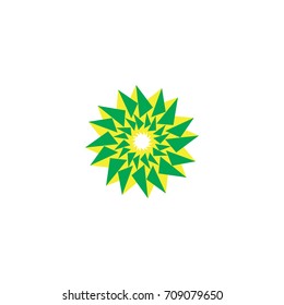 Abstract Sun Star solar logo. abstract circle flower. vector and logo design or template nature business icon of company identity symbol concept