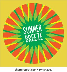 Abstract Sun with Summer Colors 