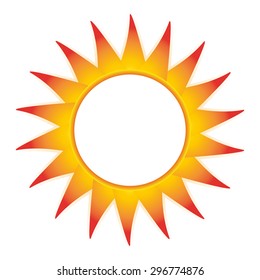 abstract Sun summer symbol frame blank badge logo vector business sign illustration element