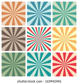 Abstract sun Sunburst retro Pattern background. Vector illustration