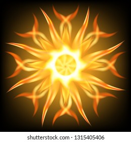Abstract sun symbol beautiful vector illustration