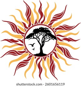 Abstract Sun Symbol vector style