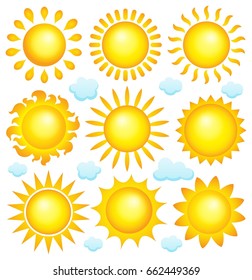 Abstract sun theme collection 3 - eps10 vector illustration.