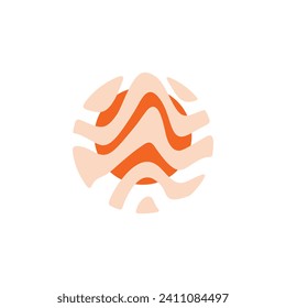 Abstract Sun Wave logo concept design template. Vector illustration