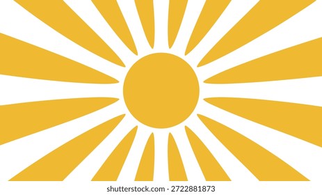 Abstrato Sol Onda Padrão Amarelo Retro Sol Sol Vetor Fundo