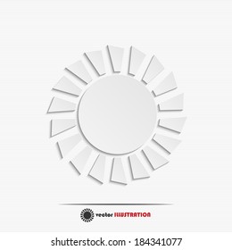 Abstract sun web icon for your design