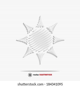 Abstract sun web icon for your design