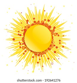 Abstract sun the white background. Eps 10 vector file.